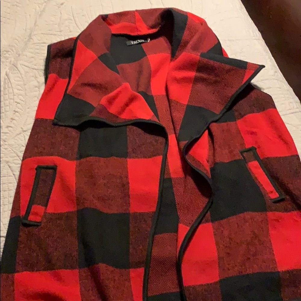 Buffalo plaid vest
